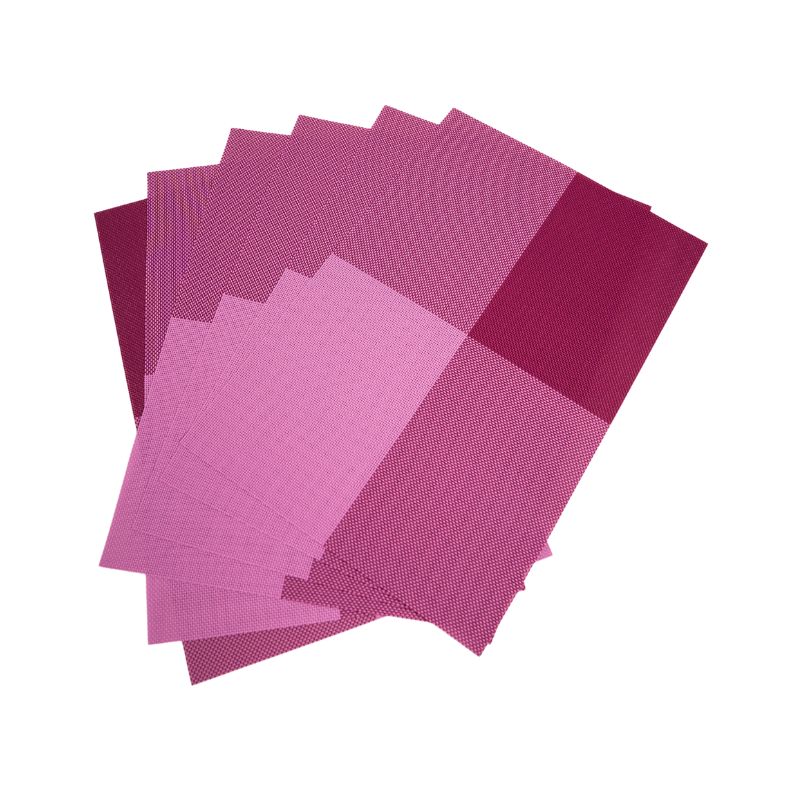 Mantel Individual Cuadros Morados (6 Piezas)