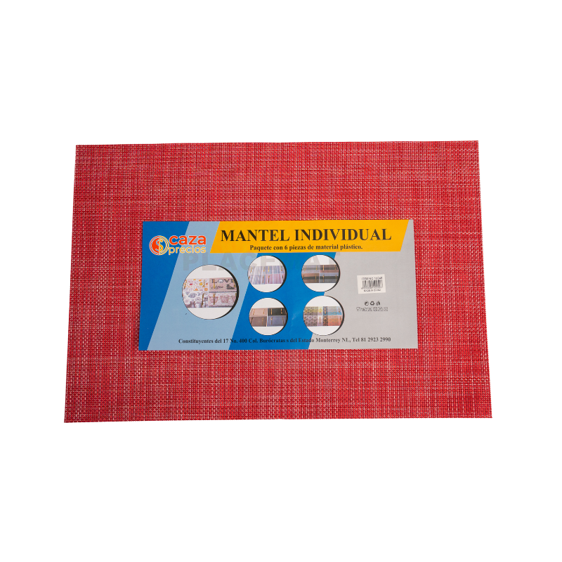 Mantel Individual rojo (6 Piezas)