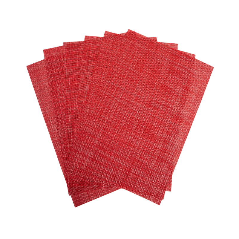 Mantel Individual rojo (6 Piezas)