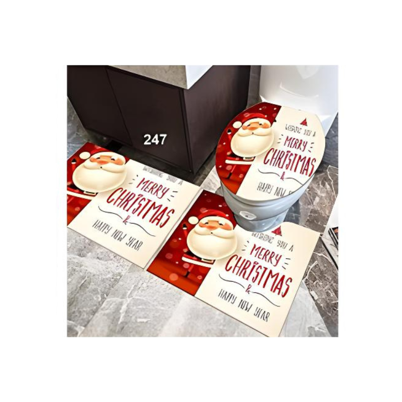 Set de Tapete de Baño Navideño