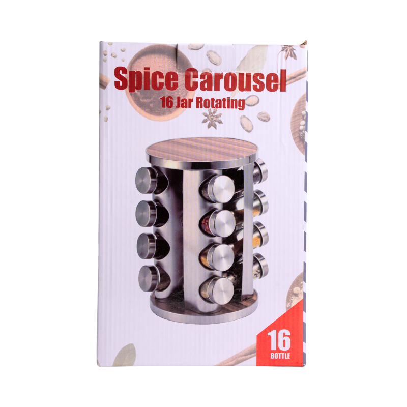 Especiero 16 Frascos de Acero Inoxidable