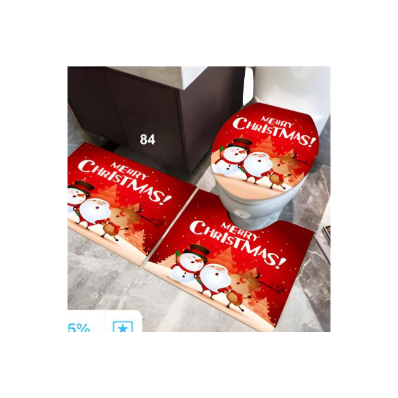 Set de Tapete de Baño Navideño