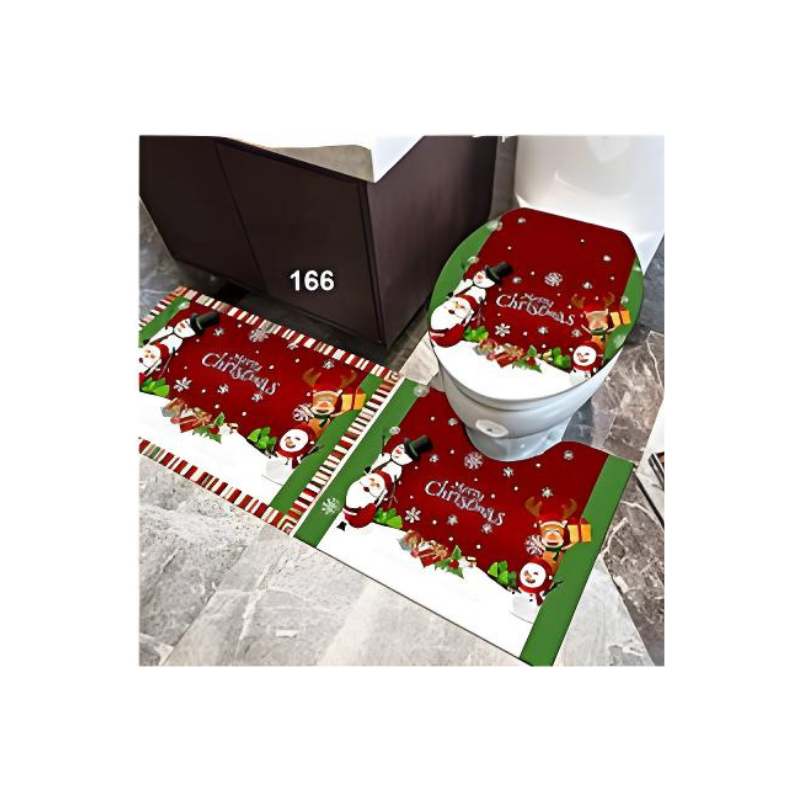 Set de Tapete de Baño Navideño