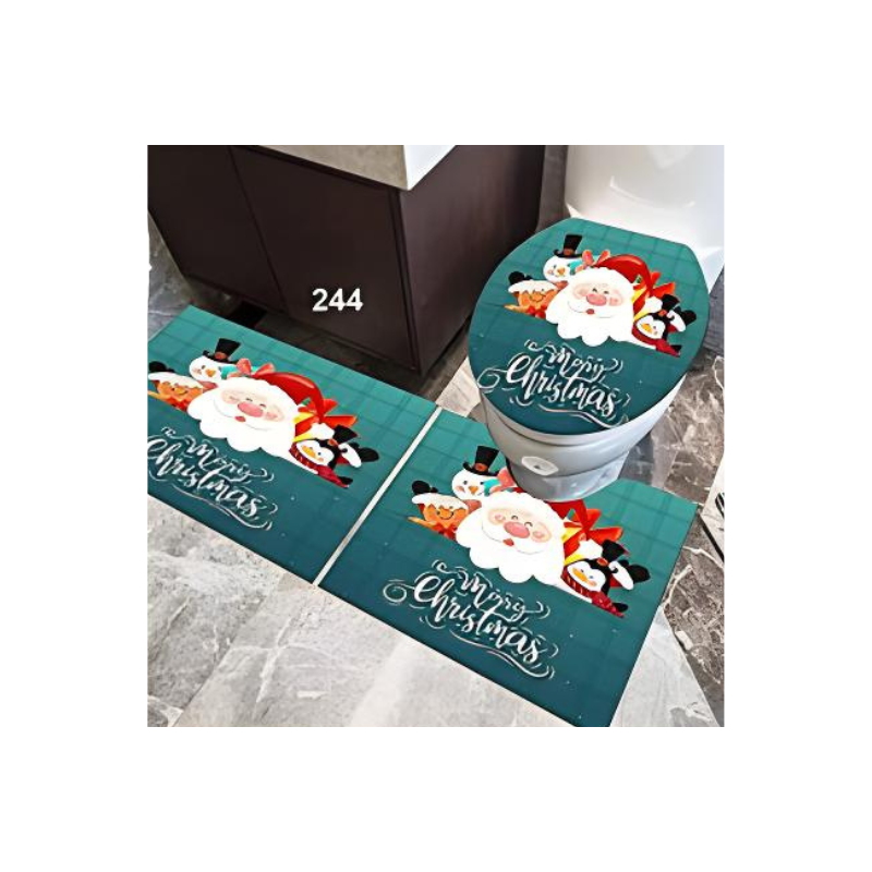 Set de Tapete de Baño Navideño