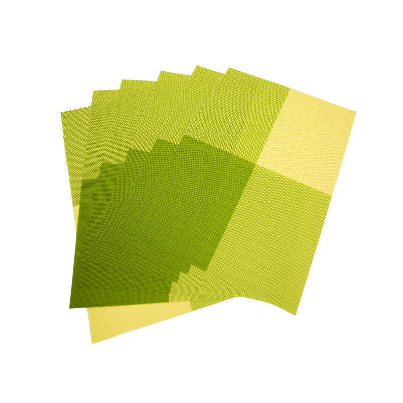 Mantel Individual Cuadros Verdes (6 Piezas)