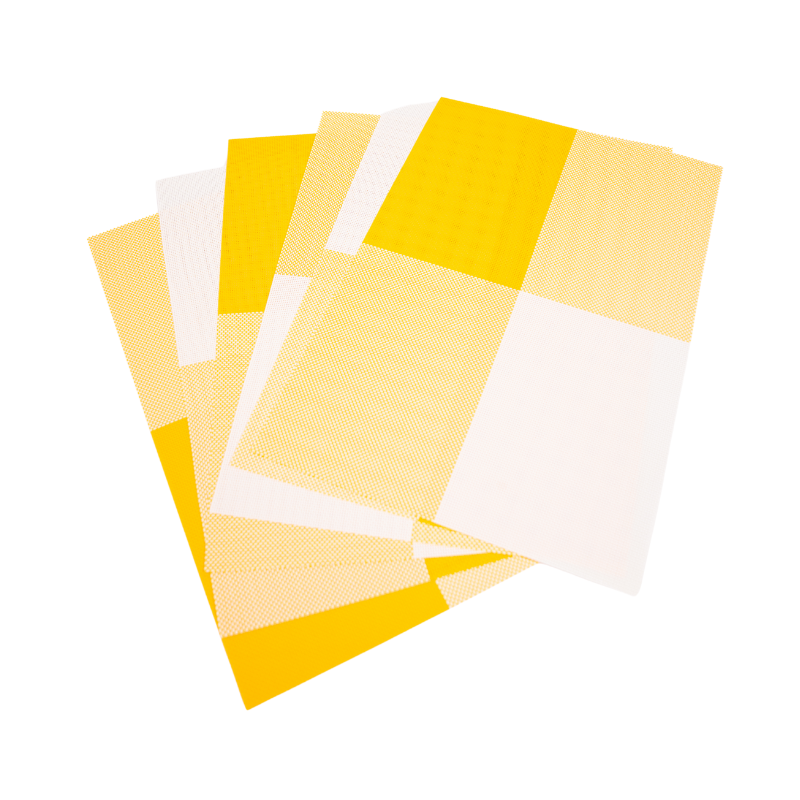 Mantel Individual Cuadros Amarillos (6 Piezas)
