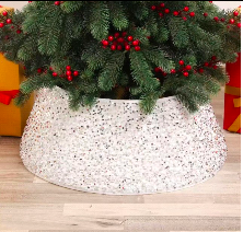 Pie de Pino de Tela Color Plateado