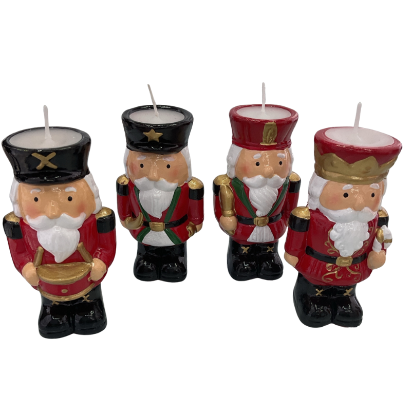 Velas Navideñas de Cascanueces