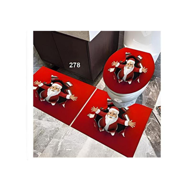 Set de Tapete de Baño Navideño