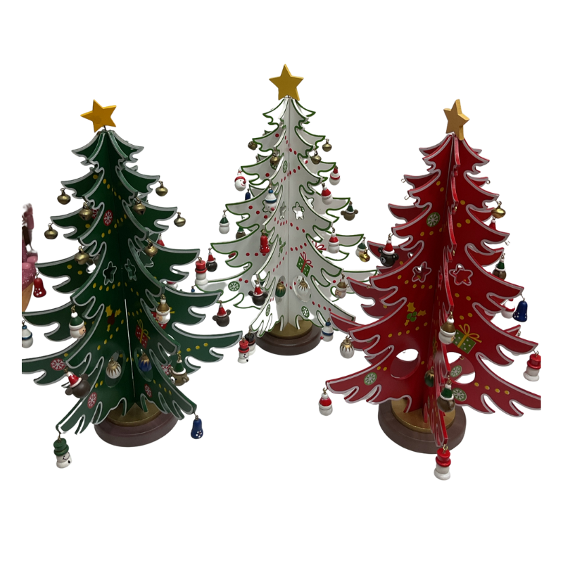 Arbol Adviento de madera 35.5cm