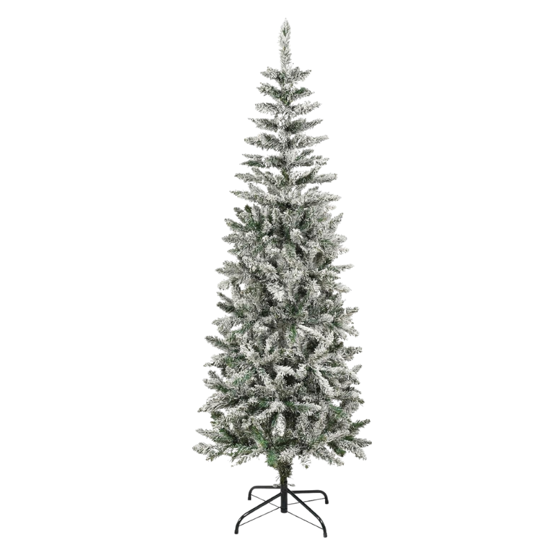 Árbol Tipo Lápiz Nevado 2.10m con 180 Luces
