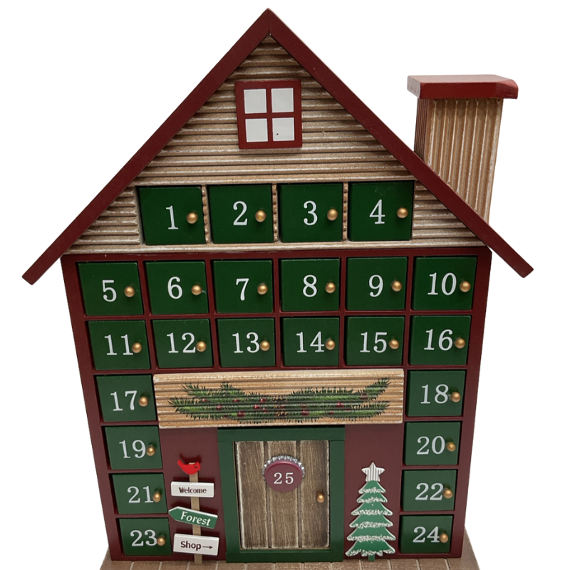 Calendario de Adviento en forma de Casa