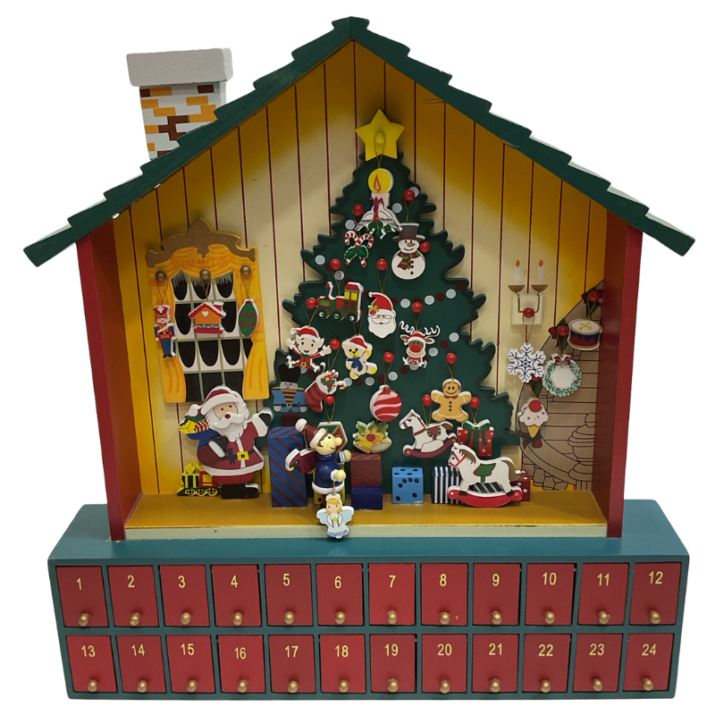 Calendario de Adviento en forma de Casa